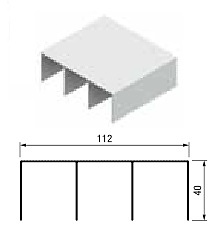 KIT PERFILES GUIA SUPERIOR+INFERIOR 3 CARRILES PARA TIRADOR ARMARIO EMPOTRADO TERRA 75 