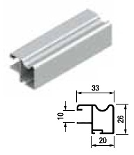 KIT PERFILES TIRADOR PARA ARMARIO EMPOTRADOS TERRA 75 KP-TR10 PARA TABLERO 10MM 