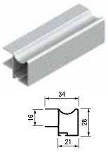 KIT PERFILES TIRADOR PARA ARMARIO EMPOTRADOS TERRA 75 KP-TR16 PARA TABLERO 16MM 