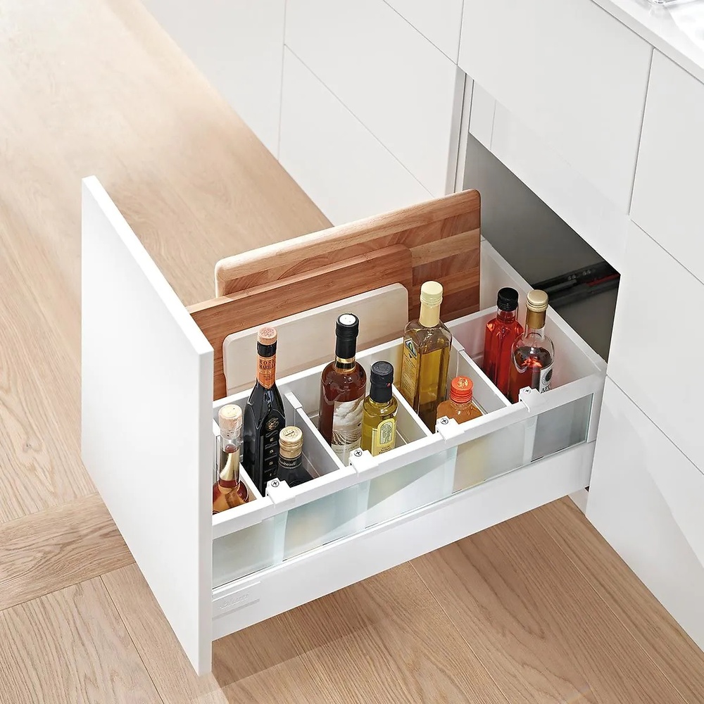 KIT PLETINA SEPARADORA TRANSVERSAL BOTELLERO TABIQUE CENTRAL ORGA-LINE CAJONES CACEROLEROS BLUM TANDEMBOX 