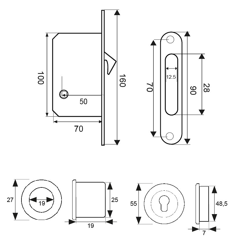 KIT PUERTA CORREDERA BOCALLAVE PCR05 
