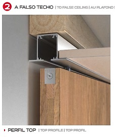 KLEIN LITE TOP RETRACTIL SISTEMA PARA PUERTAS CORREDERAS DE MADERA 60 KG KIT GUIA+JUEGO CARROS 