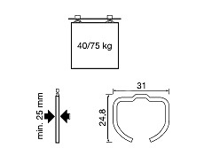 KLEIN SISTEMA PERFIL ACERO K40/75 KG 