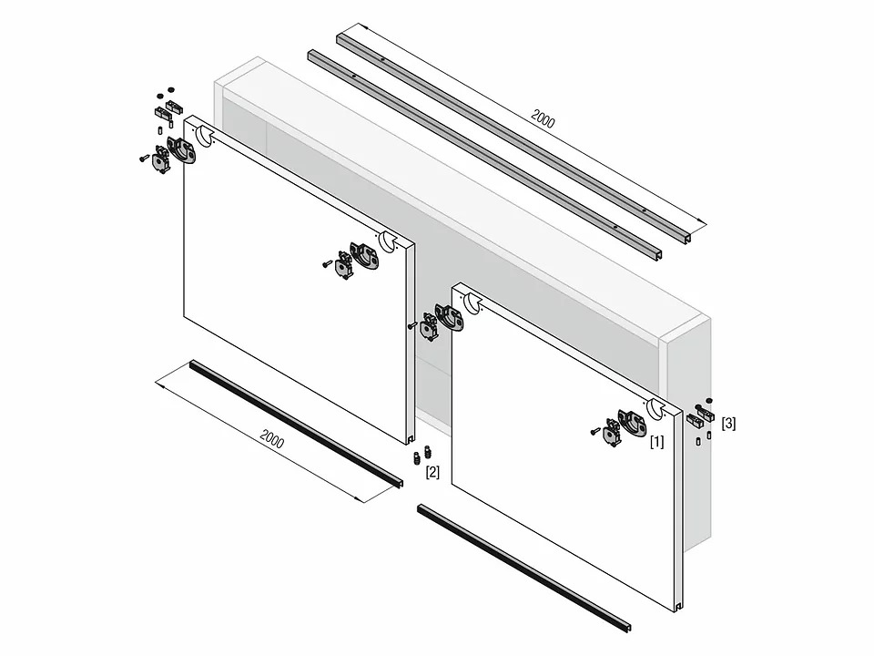 KRONA KOBLENZ SERIE 350 OCULTA GUIA SUSPENDIDA 15 KG 