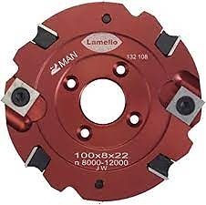 LAMELLO ACCESORIOS HERRAMIENTA CLASSIC X Y TOP 21 CABEZAL METAL DURO CON CUCHILLAS REVERSIBLES PARA S-18 ZETA P/TOP 21/CLASSIC X F 100X8X22 MM Z4+V4 TALADROS LATERALES 