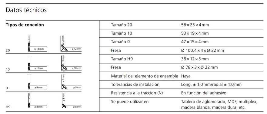 LAMELLO GALLETA EN MADERA DE HAYA 