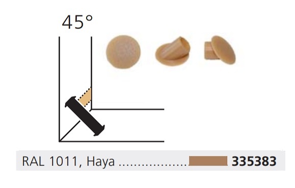 LAMELLO TAPONES UNION CLAMEX 45º Y 90º RAL HAYA 1011 Z 45º 100unid 