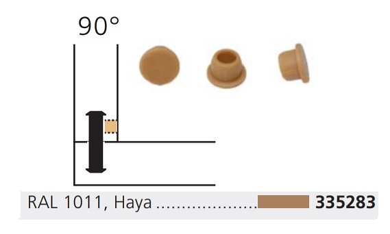 LAMELLO TAPONES UNION CLAMEX 45º Y 90º RAL HAYA 1011 Z 90º 100unid 