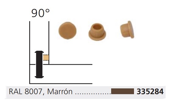 LAMELLO TAPONES UNION CLAMEX 45º Y 90º RAL MARRON 8007 Z 90º 100unid 