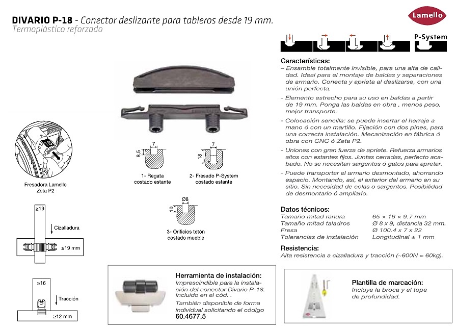 LAMELLO UNION CLAMEX DIVARIO P-18 