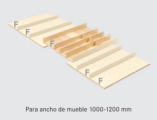 LINIQ CUBERTERO ORGANIZADOR CAJON EN FRESNO NEGRO KESSEBOHMER FRESNO NEGRO 43 MM 900-1250*MM CUBERTERO 472 MM 100-120 