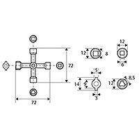 LLAVE MULTIPLE CONTADOR LLV04 NIQUELADO 