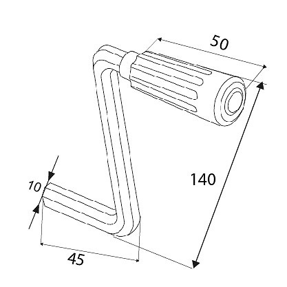 MANILLA PARA TORNO PERSIANA PR17 BLANCO 