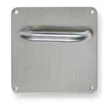MANILLA SERIE HADES INOX INOX PLACA 170x170x15mm 170x170x15mm INOX PLACA CON BOCALLABE A 85MM 
