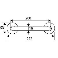 MANILLON ROSETA L RECTO 565 200x19mm INOX 