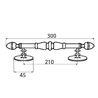 MANILLON TORNEADO MN07 300mm LATON PULIDO 