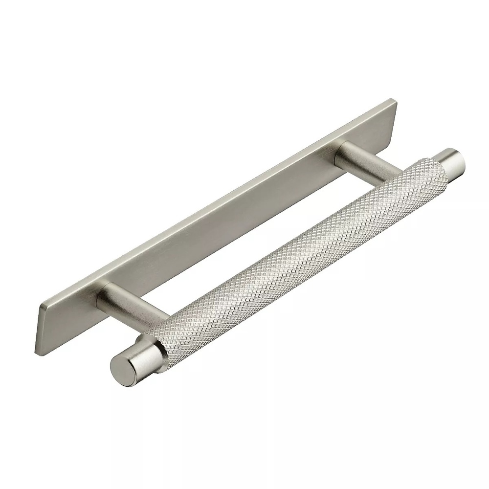 MANOR BACK TIRADOR ASA PLACA PATRÓN DIAMANTES GRABADO EFECTO INOX MATE 39 MM 128 MM 190X14 MM CON PLACA 192 MM 254X14 MM 39 MM CON PLACA EFECTO INOX MATE 