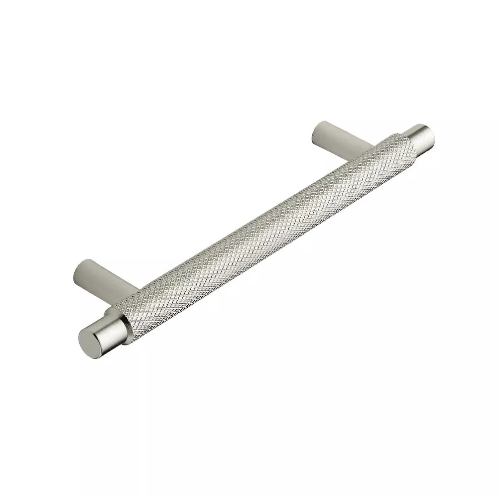 MANOR TIRADOR ASA PATRÓN DIAMANTES GRABADO EFECTO INOX MATE 39 MM 128 MM ZINC 182X14 MM SIN PLACA 192 MM 246X14 MM 39 MM EFECTO INOX MATE SIN PLACA ZINC 