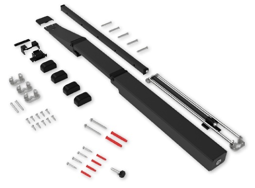 MESA ABATIBLE TOP SWING NEGRO MATE NEGRO MATE 600-800 MM 800/900 MM 25 KG 