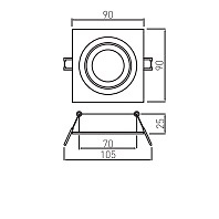 MORENA FOCO EMPOTRABLE ORIENTABLE CUADRADO 