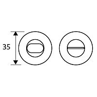 MULETILLA ROSETA 575 53mm ACERO INOX 