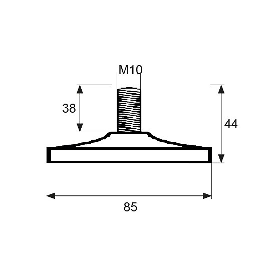 NIVELADOR PLANO NV4 M10x44mm NE 