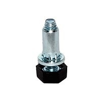 NIVELADOR REGULABLE NV03 GAEL M6x17mm BLANCO NEGRO 12,5 125 31 ZAMAK 25 