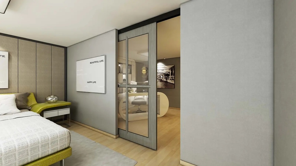 OPK E-SPACE W MINIMAL ACCIONAMIENTO ELECTRICO PARA PUERTAS CORREDERAS MADERA 