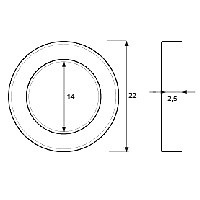 OVALILLO OV02 LATONADO LATON 2,5 22 OVALILLO OV2 22x14x2,5mm LT 22 LATON 50 1 22 2,5 LATON OVALILLO OV2 22x14x2,5mm LT 