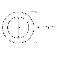 OVALILLO OV02 LATONADO LATON 2 14 OVALILLO OV2 14x9x2mm LT 14 LATON 50 1 14 2 LATON OVALILLO OV2 14x9x2mm LT 