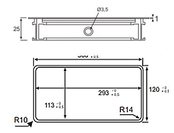 PASACABLES EXIT FLUSH SEMI ALUMINIO SOFT CLOSE DECORADO 