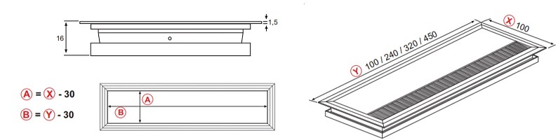 PASACABLES EXIT G11 ECO 16 ALUMINIO ACABADO BLANCO RAL 9016 