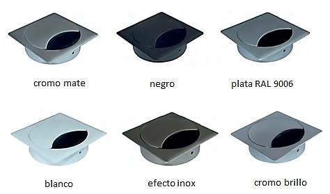 PASACABLES EXIT Q CUADRADO 89,5X89,5 MM ZAMAK 