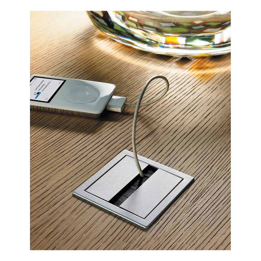 PASACABLES GIUSEPPE CUADRADO 80X80MM ZAMAK 