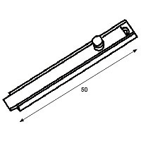 PASADOR COLA PS13 MILANO 50mm LATON PATINADO 