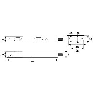 PASADOR EMBUTIR CANTO REDONDO PS09 160mm 