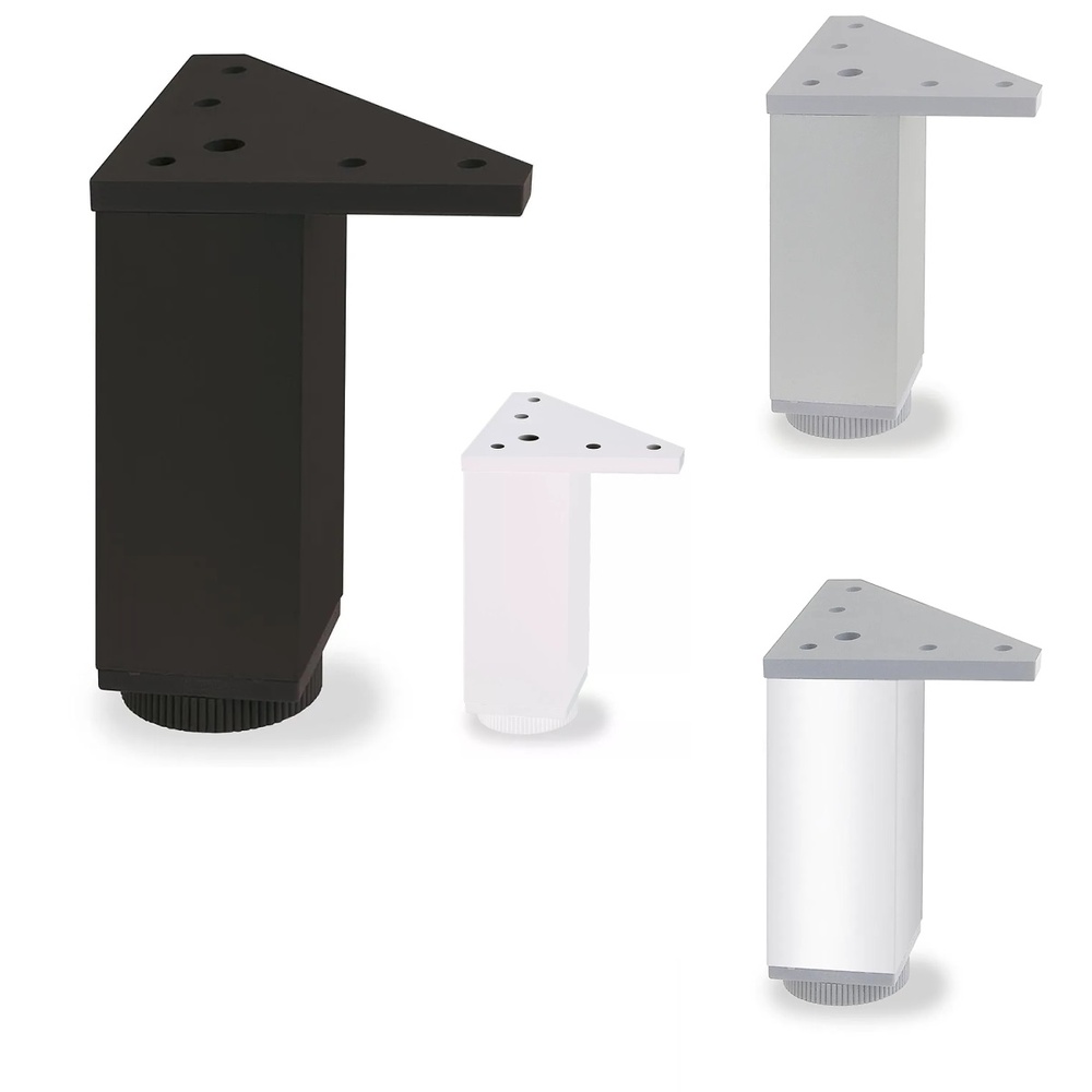 PATA ALUMINIO/ABS 40X40MM REGULABLE PARA MUEBLE PAULA 