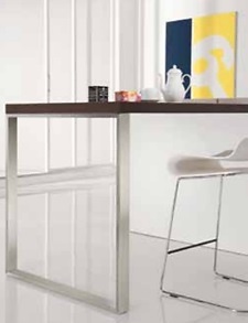 PATA MESA MOD. ARCO ACERO INOX TUBO 60X20MM 