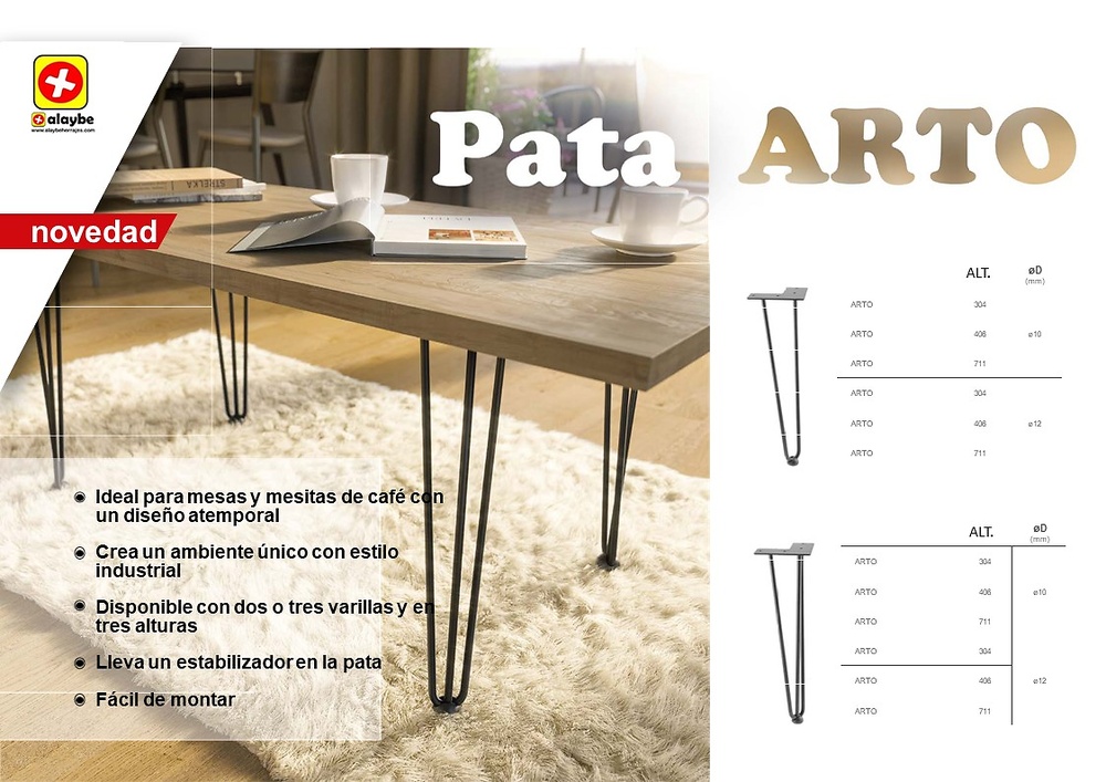 PATA MESA MODELO ARTO INDUSTRIAL NEGRO ACERO 