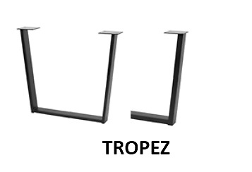 PATA MESA MODELO TROPEZ 80X40MM INDUSTRIAL NEGRO 