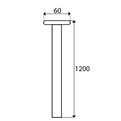 PATA MESA PT06 1200x60mm NIQUEL SATINADO 