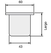 PATA REGULABLE DIAMETRO 43 PARA MUEBLE SANDY 