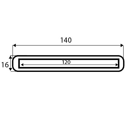 PERCHA EMBUTIR PER10 140x16x13,5mm NIQUEL SATINADO 