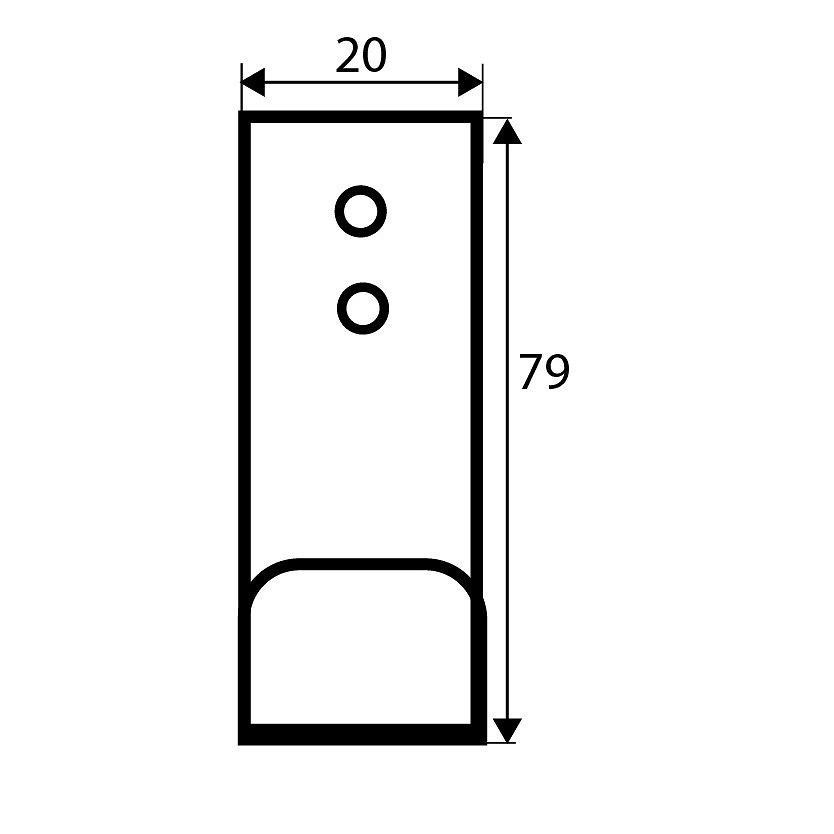 PERCHA SIMPLE PER12 INOX INOX 42 20 79 ACERO INOXIDABLE 4 