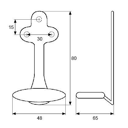PERCHA TREBOL PER4 80x65mm 