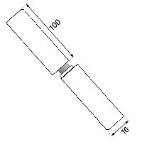 PERNIO TORNEADO 693 INOX INOX 16 16 100 ACERO INOXIDABLE 15 