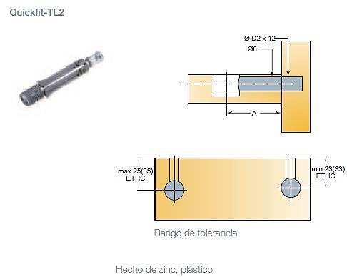 PERNOS QUICKFIT SYSTEM 5 TL2 24 mm TL 2 5X24 MM 1000 unid. 34 mm 5 MM TL 2 5X34 MM 1000 unid. 24 mm 8 MM TL 2 8X24 MM 1000 unid. 34 mm 8 MM TL 2 8X34 MM 1000 unid. 34 mm 8 MM TL 2 8X34 MM 100unid 