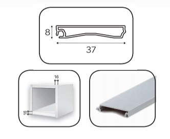 PERSIANA PVC BASICA COSTADO MUEBLE 16 MM 