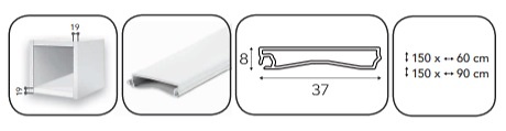 PERSIANA PVC BASICA COSTADO MUEBLE 16 MM 