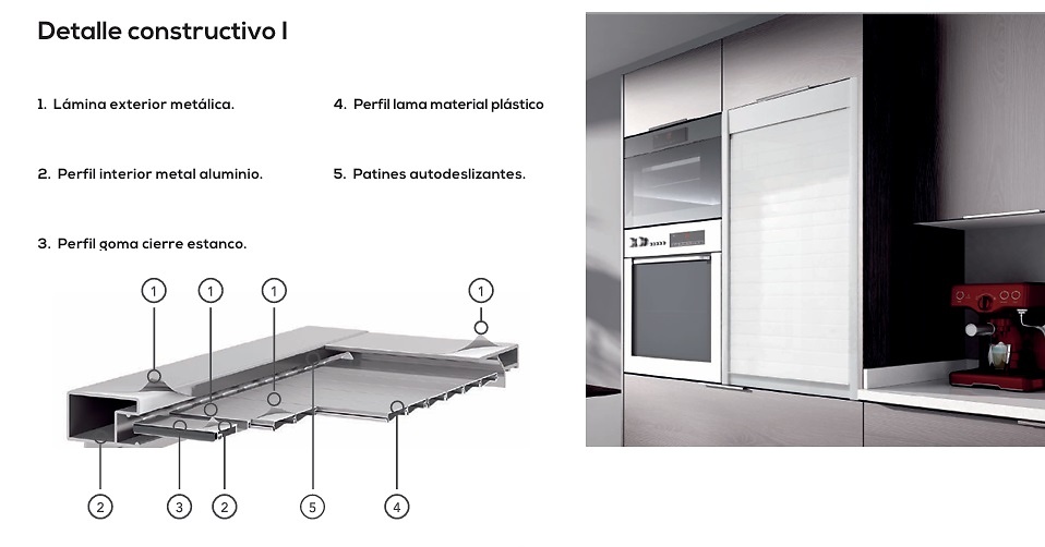 PERSIANA PVC EASYKIT ROLLBOX COSTADO MUEBLE 16 Y 19 MM 